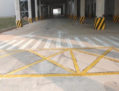 临汾临汾厂区道路标线施工